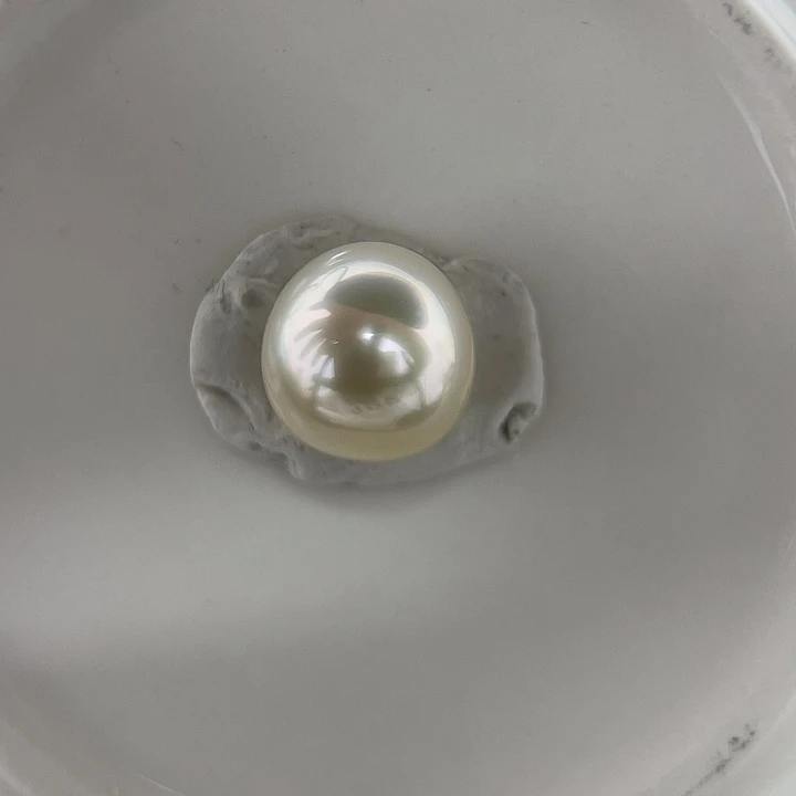 未镶嵌耳饰海水珍珠11.9mm 澳白 极强光 近无暇H7