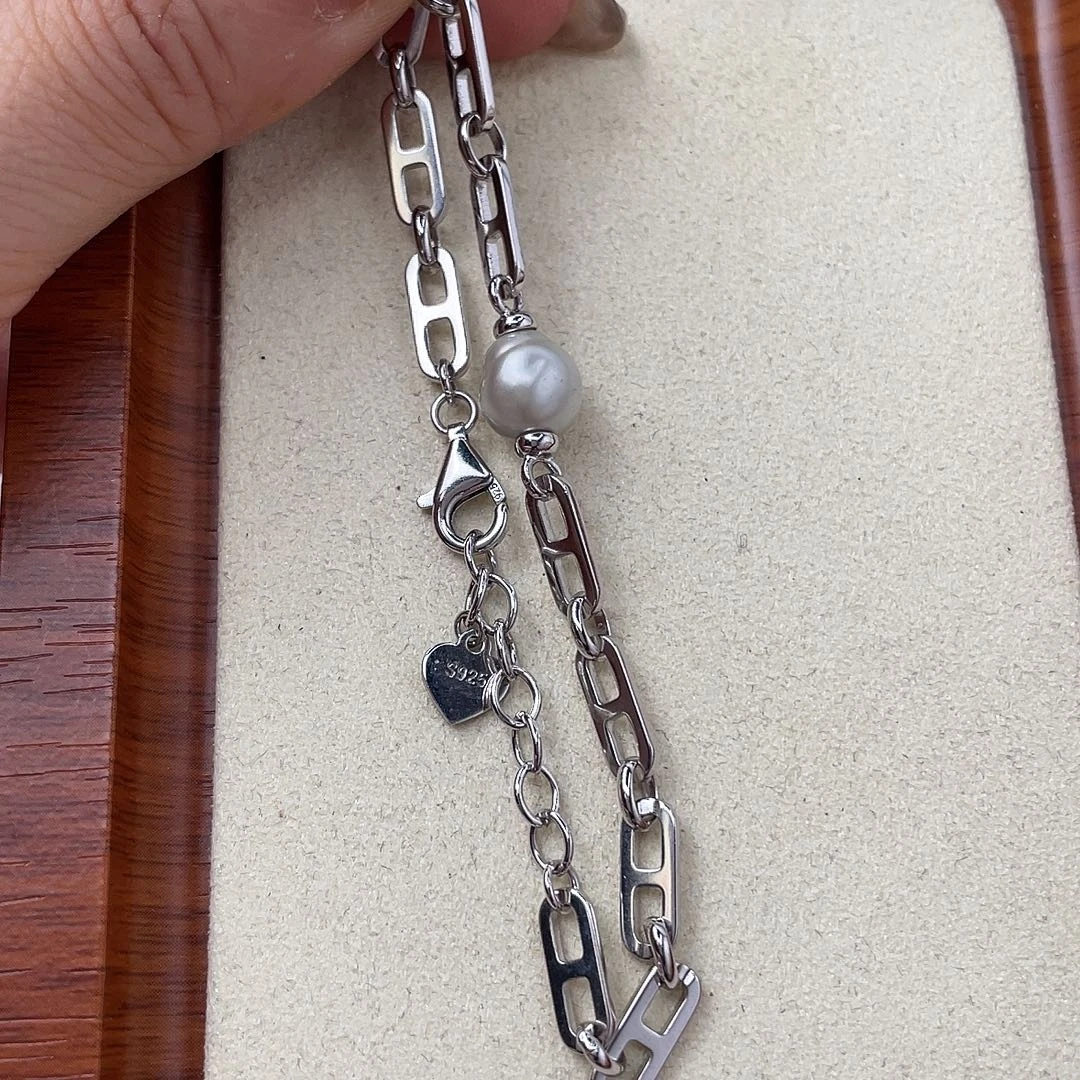 海水珍珠手绳银S925镶嵌