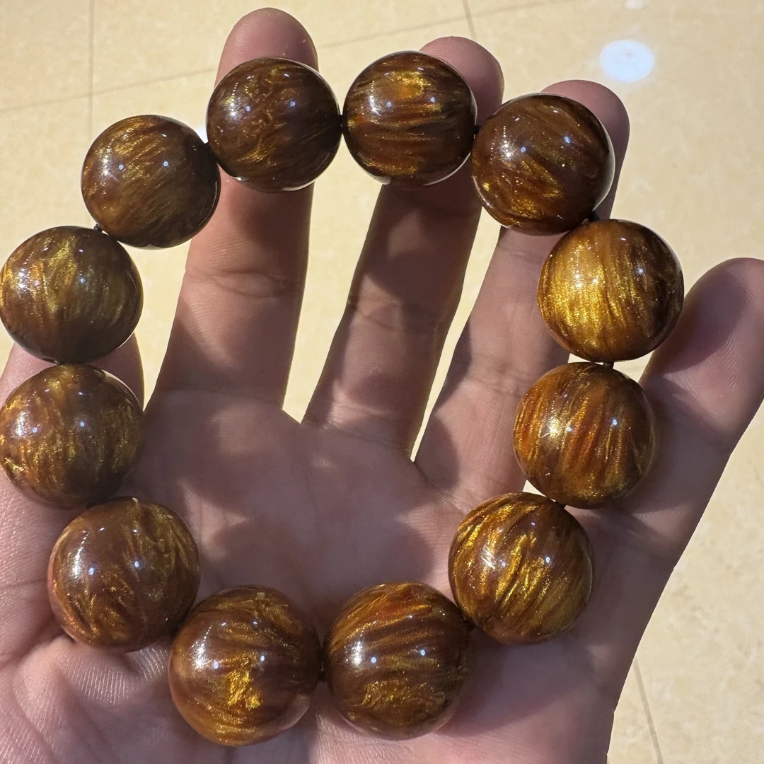 非金属木质手链 单圈文玩手串满天星
