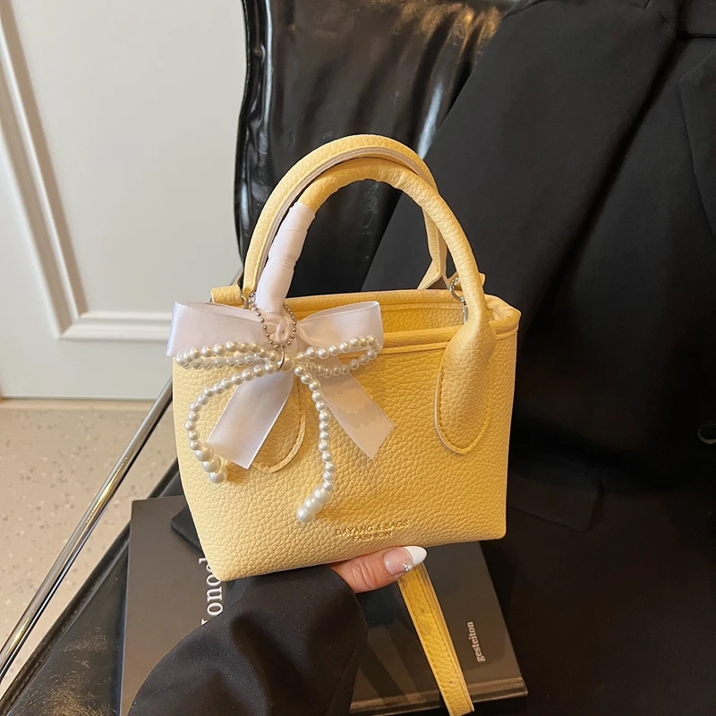 小众设计手提包2025夏季新款手机包时尚百搭女士斜挎包荔枝纹