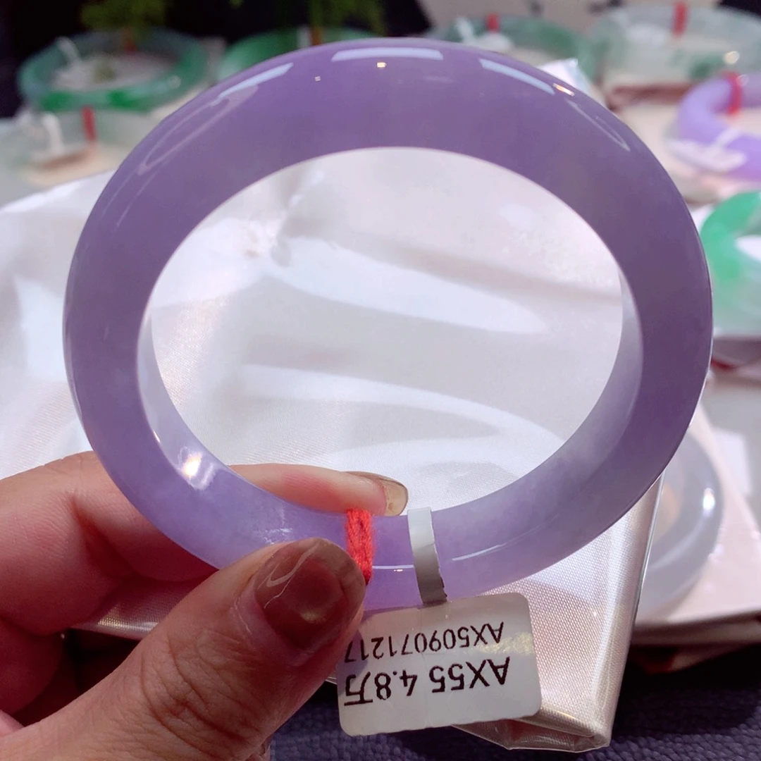 未镶嵌手镯翡翠满紫糯冰完美强推21号11