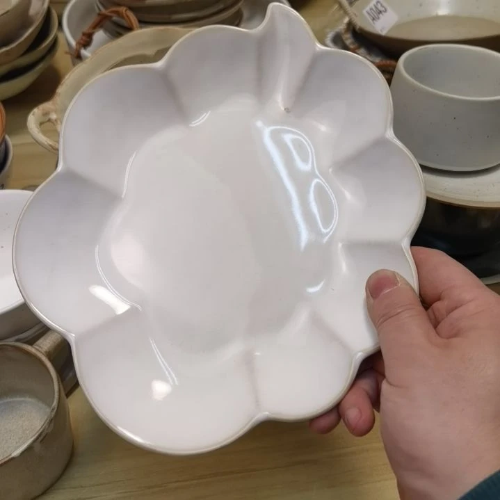 瓷片微瑕初恋系列八寸浅盘三个一组