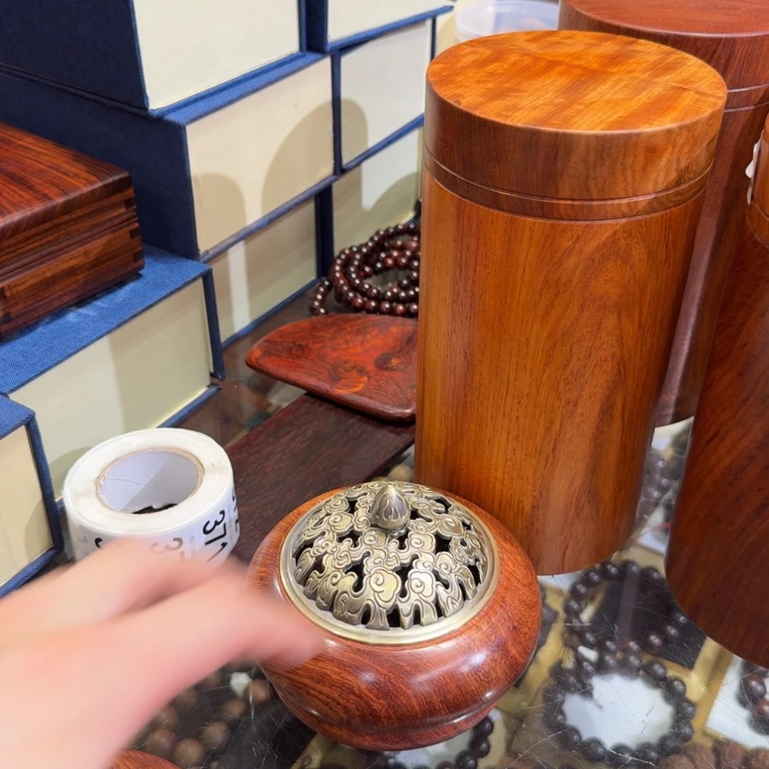 秋***尘大果紫檀（缅甸花梨）香炉