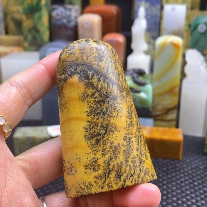 云南石爱****羯青田石印章石