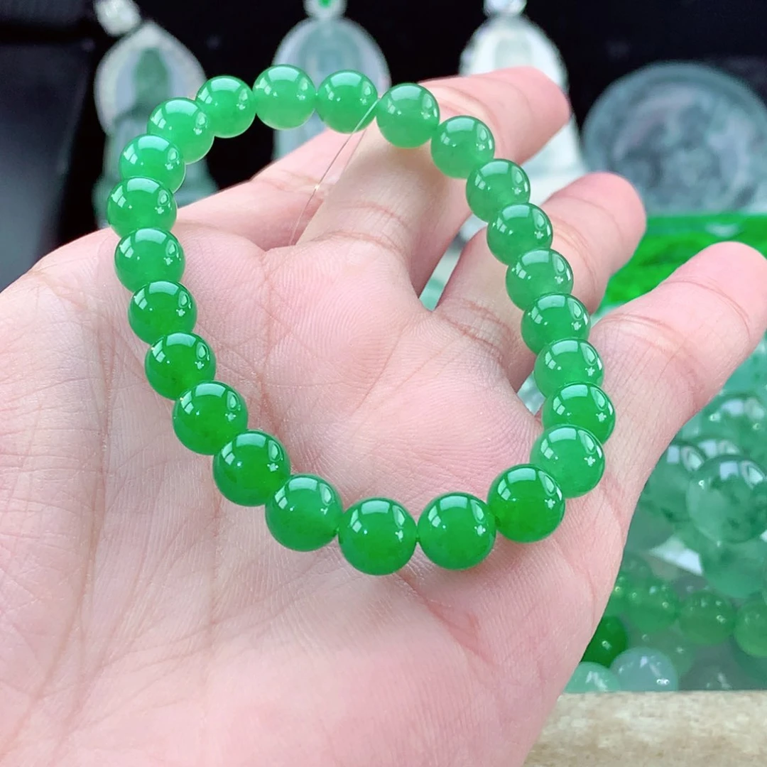 翡翠手链未镶嵌卡8mm
