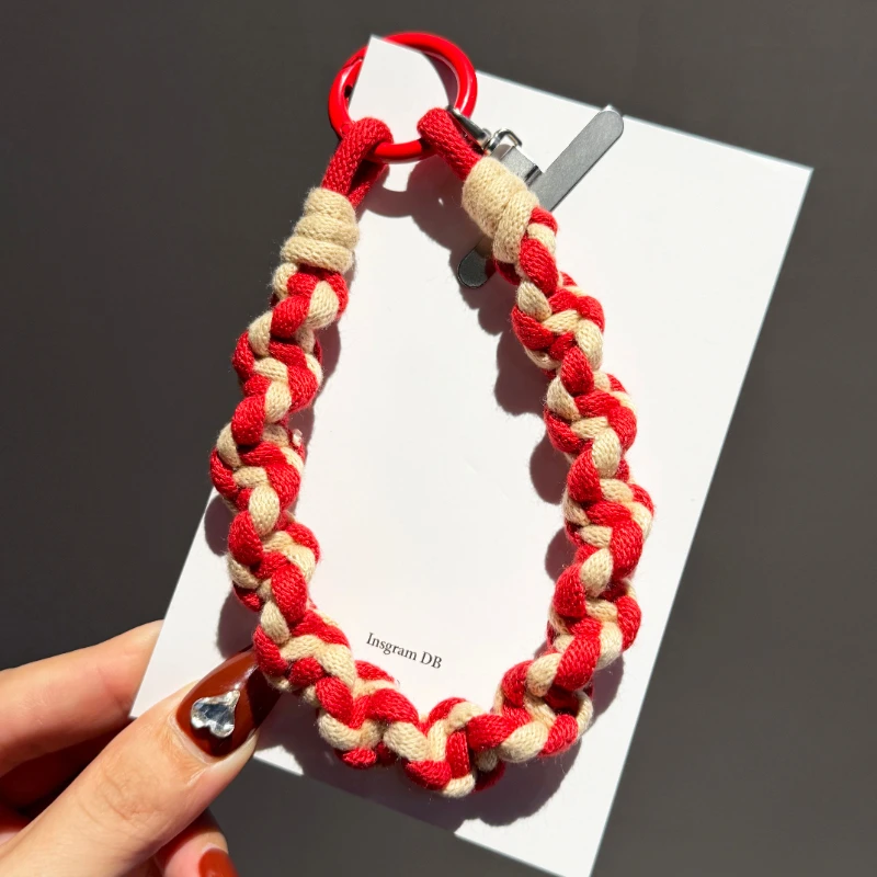 高级旋转编织手机挂绳手提腕带结实棉质防丢手绳百搭相机包包挂饰