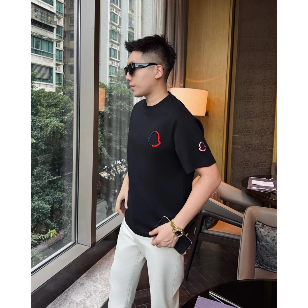 【简约玛雅】李查德秋徽章袖标刺绣百搭液氨棉休闲圆领打底短袖T恤