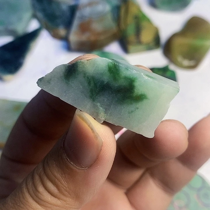 翡翠散珠天然翡翠A货挂件