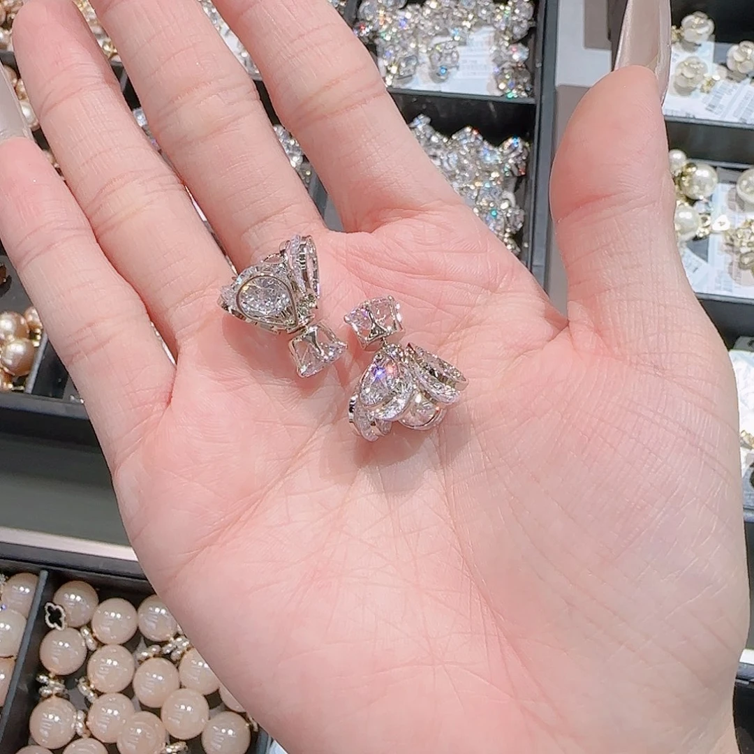 锆石铜合金925银耳环