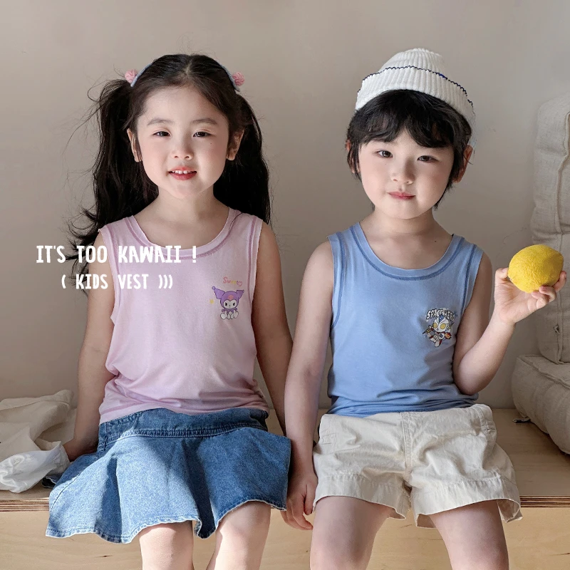 儿童家居服夏季薄款新款女童儿童无痕家居服背心 DXAJ5229