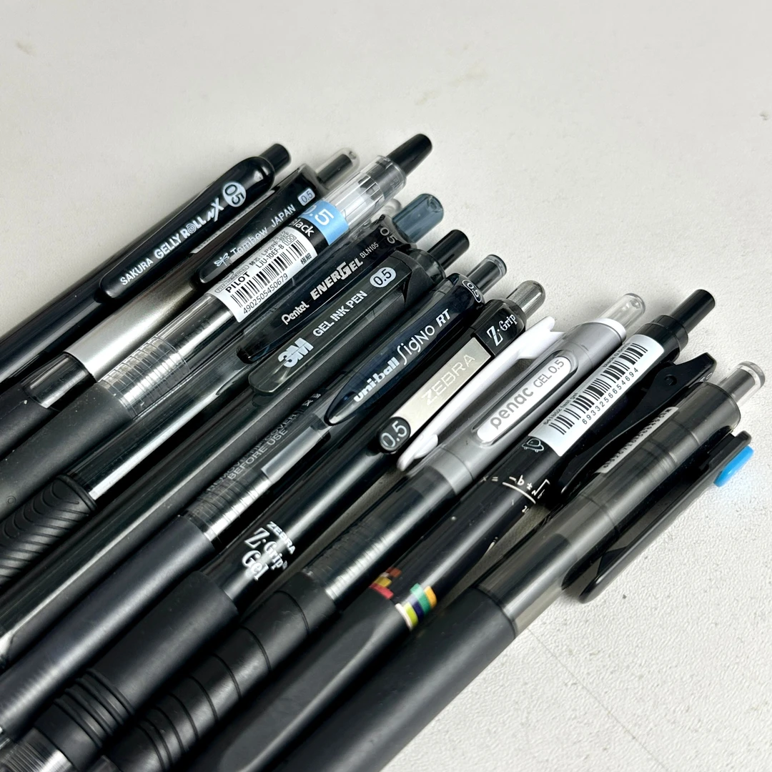 【全按动笔】日系派通樱花多品牌黑色中性笔0.5mm