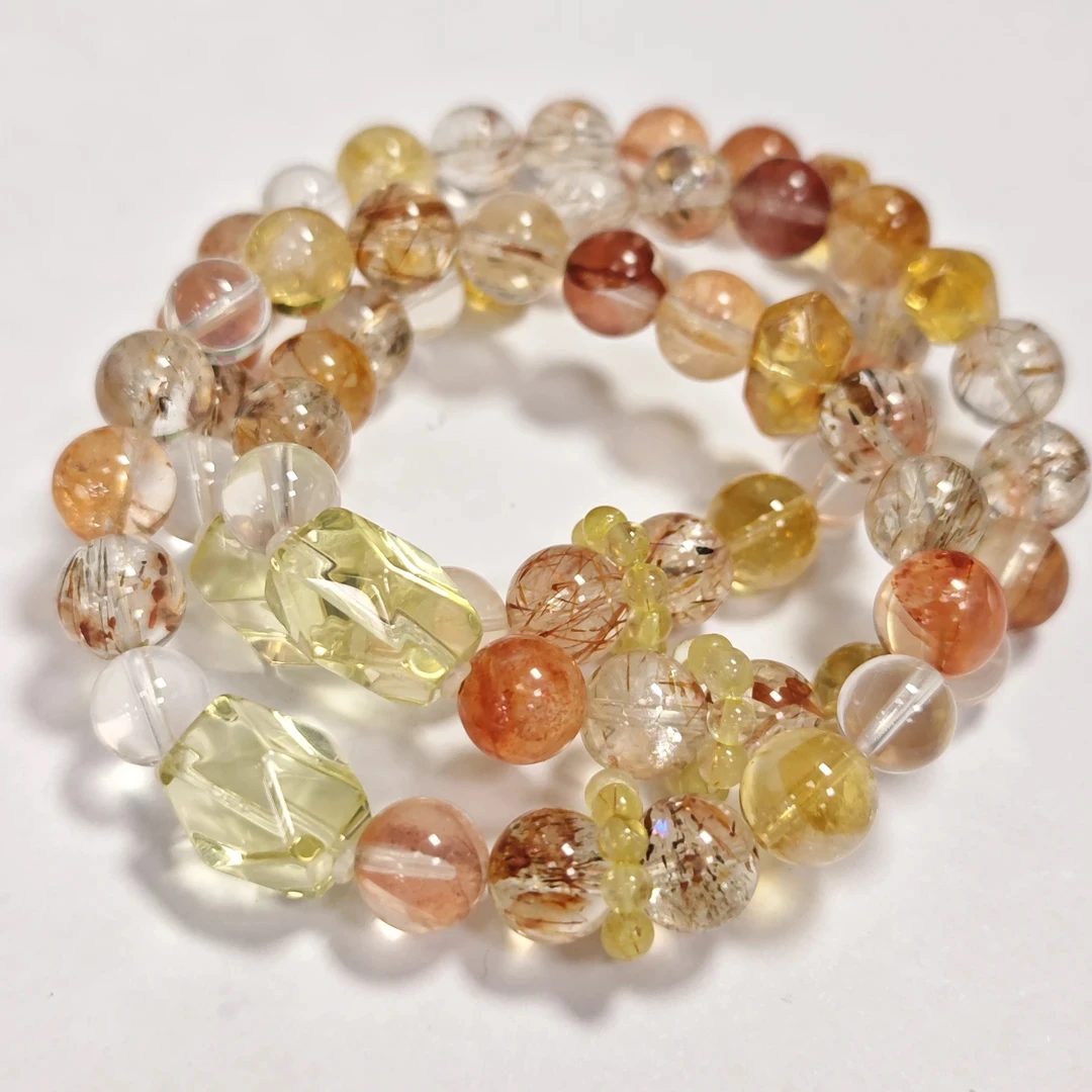 【书记甄选】天然原创胶花单圈手链 多样性发一件 约8mm 3094JS