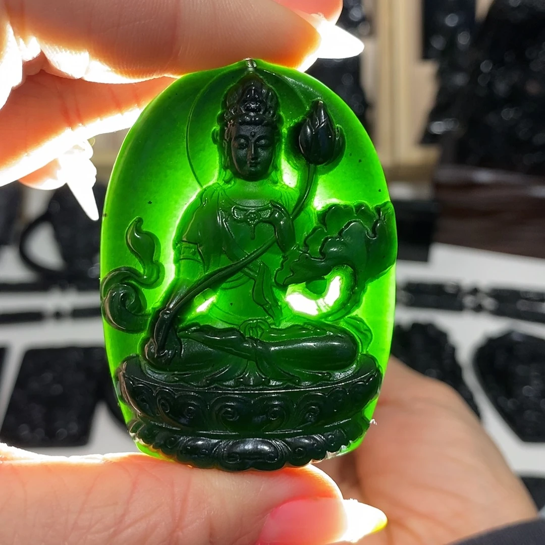 岫玉未镶嵌纯天然岫玉颈饰
