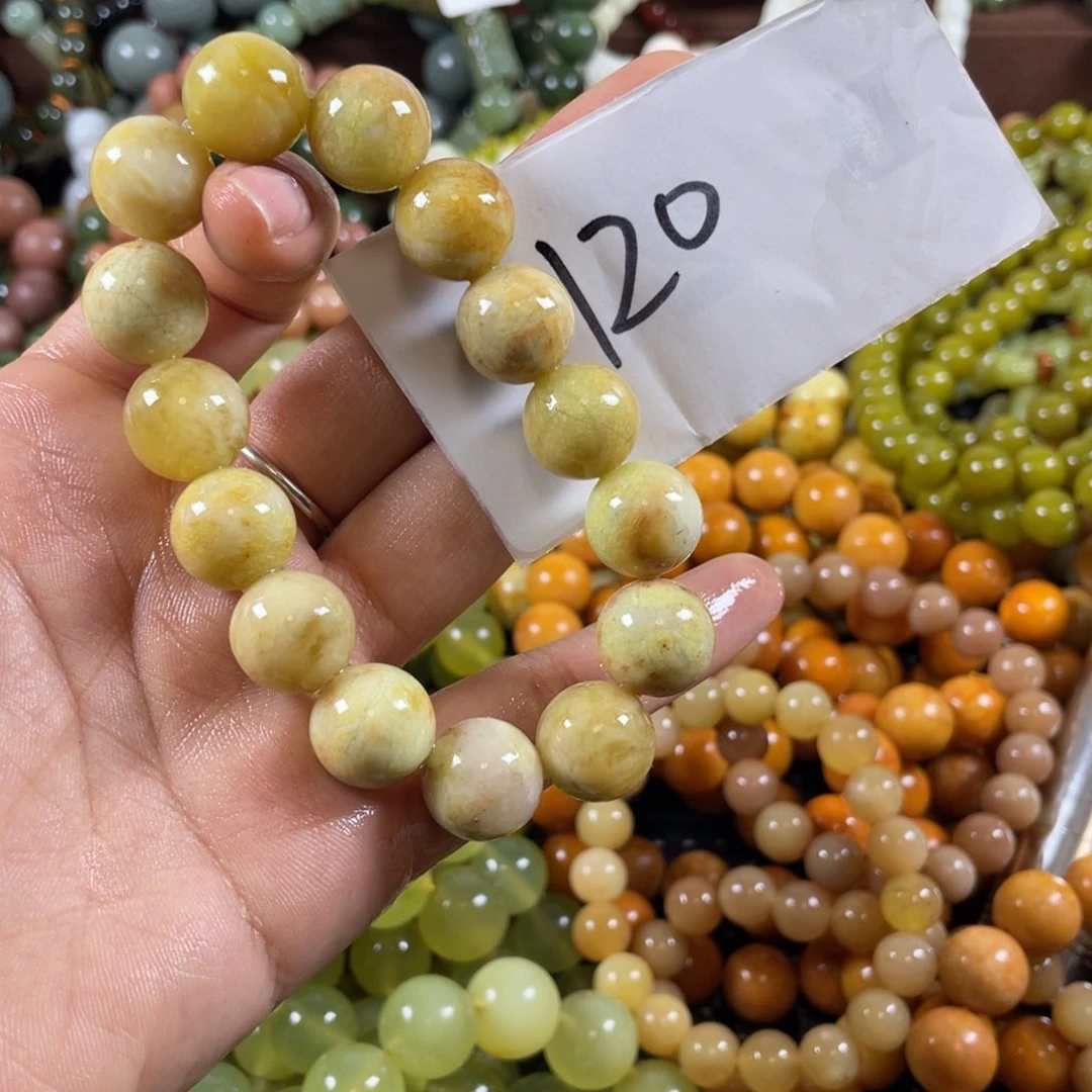 未镶嵌蛇纹石玉手链