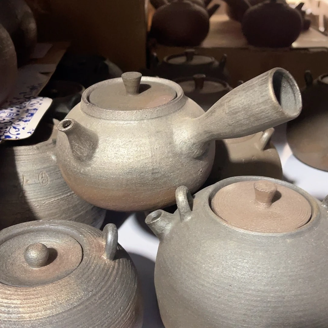 无***氏柴烧侧把壶600容量左右无字