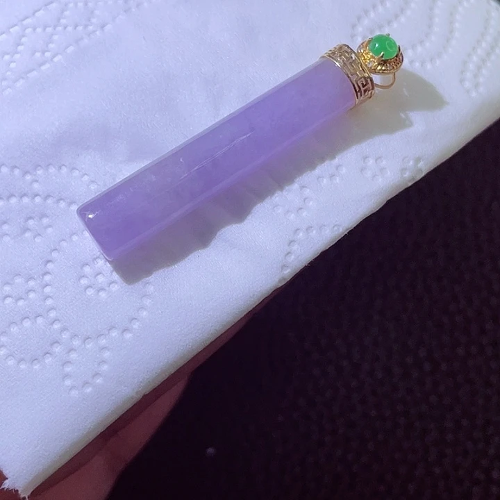 颈饰18K金镶嵌翡翠翡翠