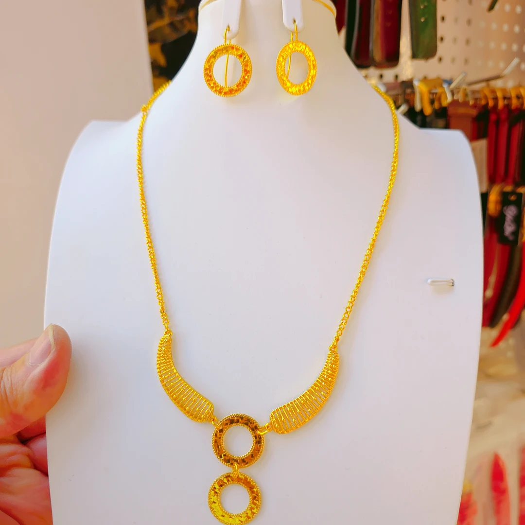 铜合金项链 铜合金民族风女复古风其它首饰百搭坠链金色饰品