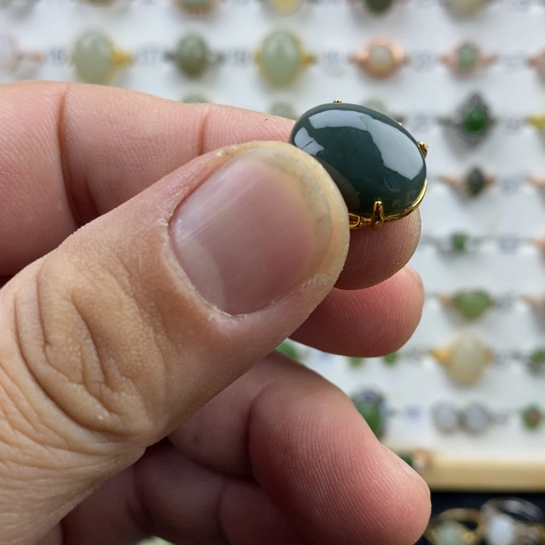 和田玉（青玉）未镶嵌戒指