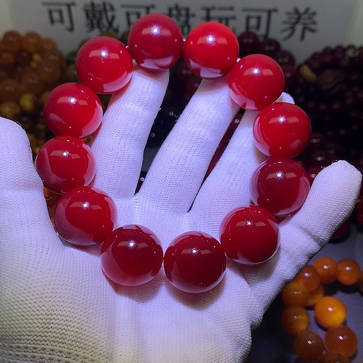 手串/手链松木2.0 帝王血龙木高冰透