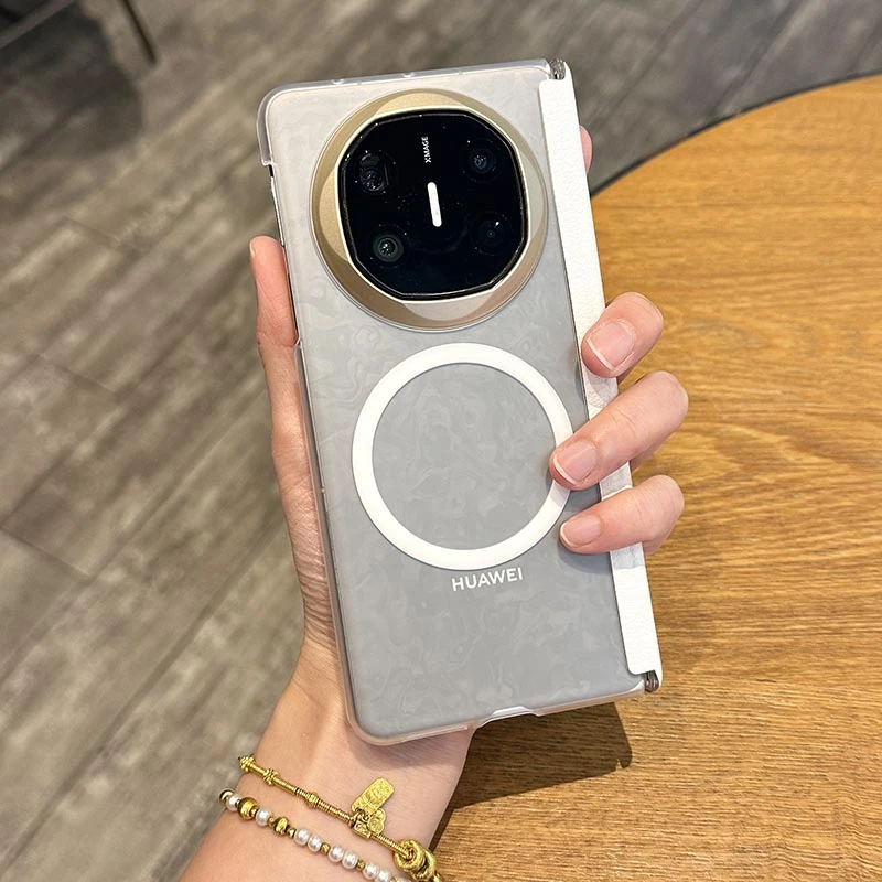 适用华为Matex6新款双中轴保护磁吸手机壳Matex5超薄贴皮肤感磨砂