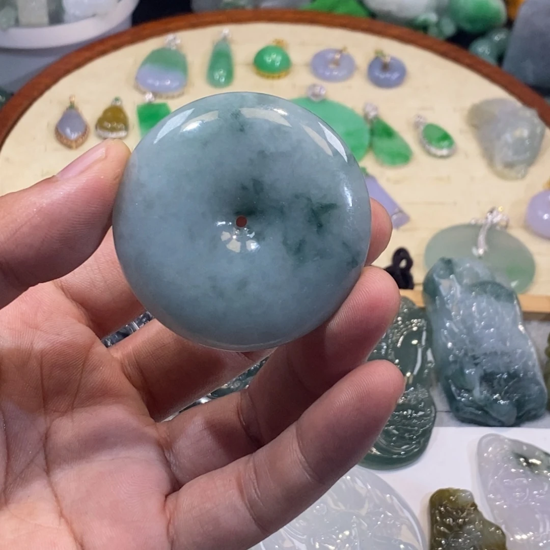 翡翠未镶嵌吊坠(不含链)平安扣