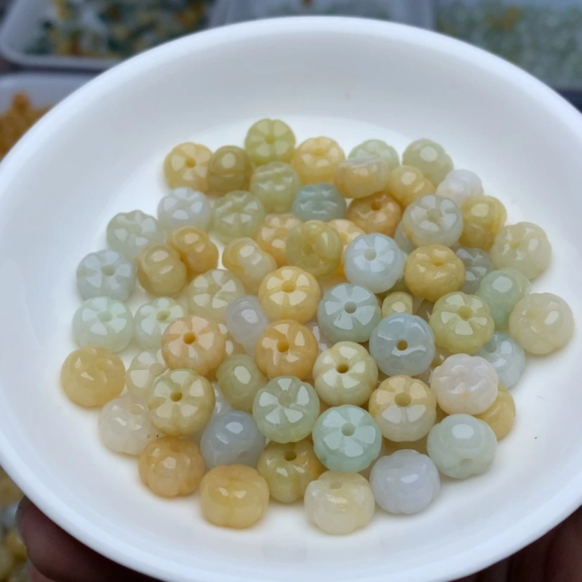 【闪购商品】翡翠手链未镶嵌卡5.6乘8.7冰多宝南瓜25颗