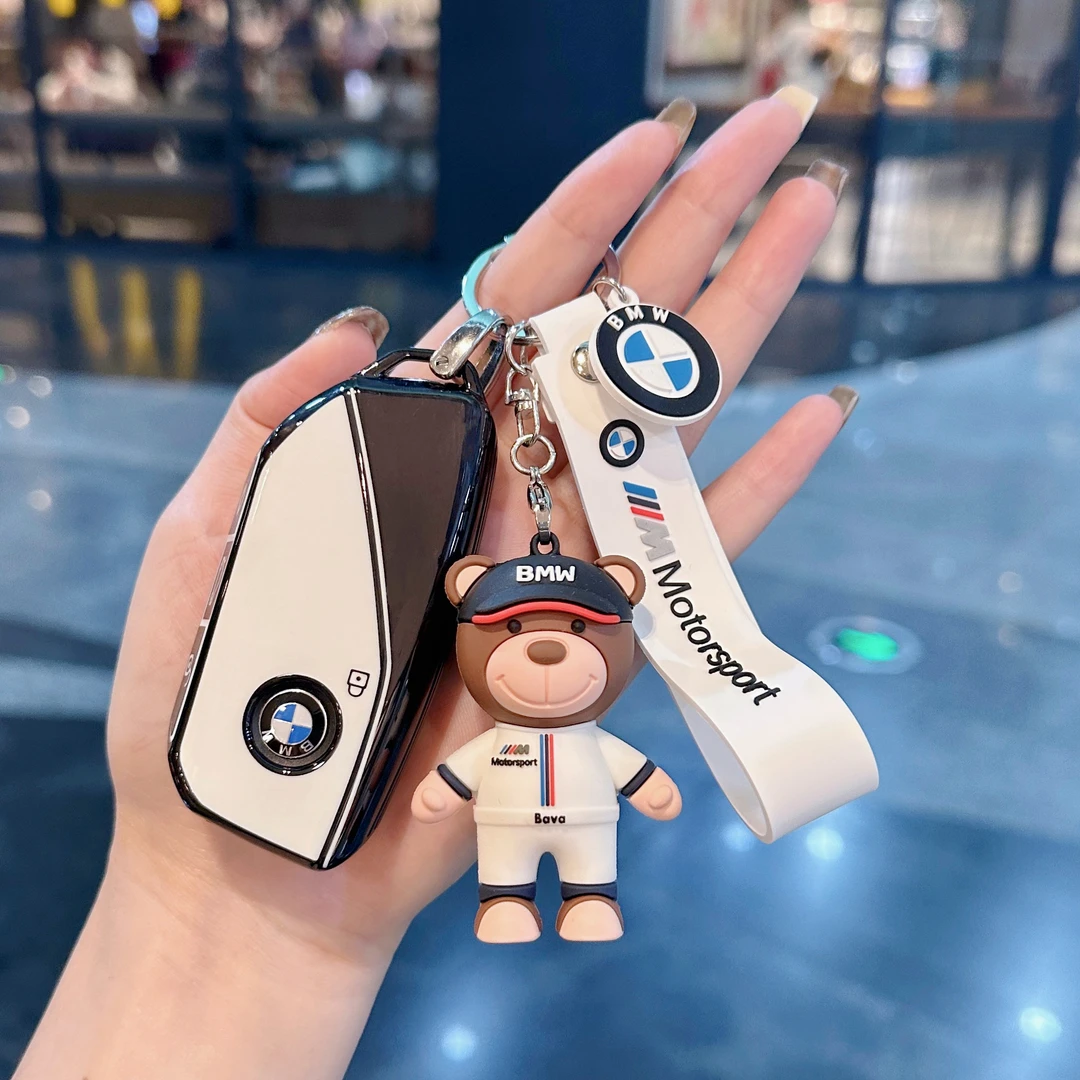 适用于宝马钥匙套新5系x5x1x3x6x7壳7系xm车530l扣小熊可爱男女款