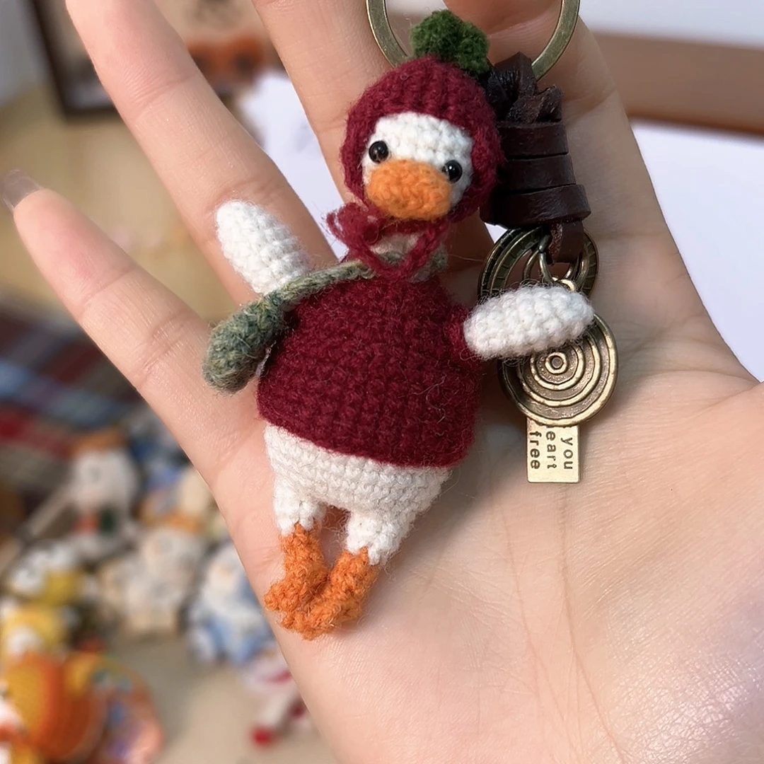 针织品手工钩织玩偶大鹅