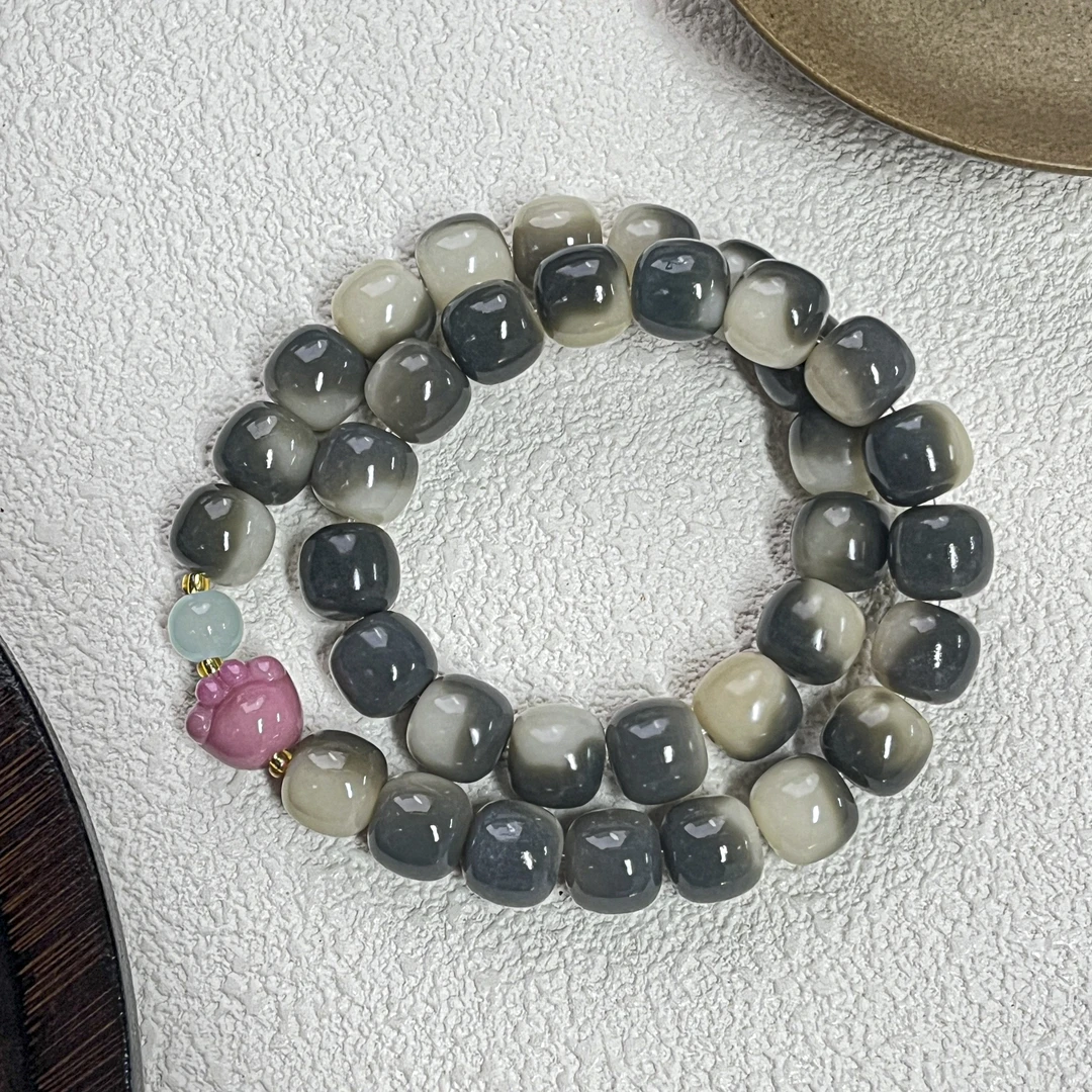 菩提烟灰飘花老型桶洛恩双圈11*10mm   S-C298090