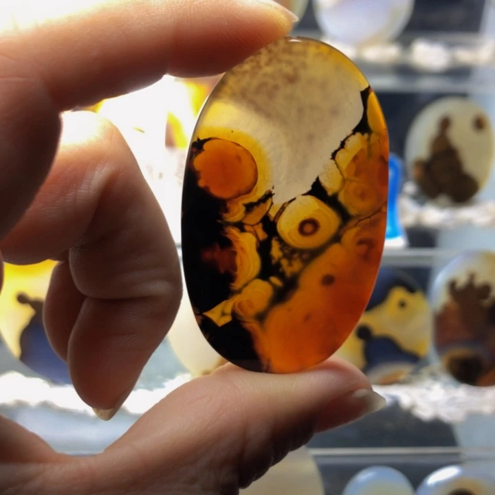 合金玛瑙/玉髓珠宝奇石35有瑕