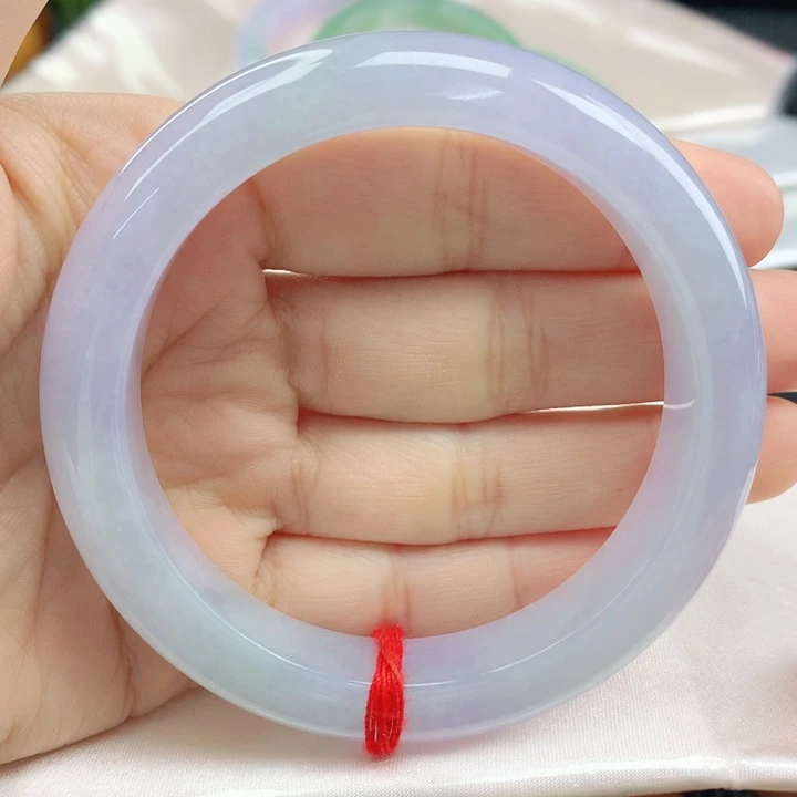 翡翠手镯未镶嵌冰紫57
