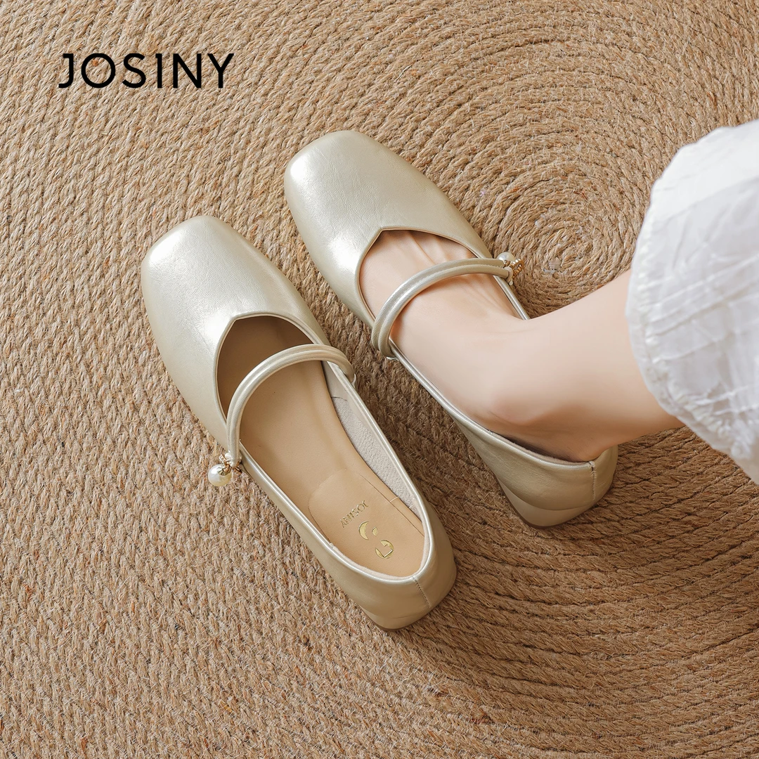 卓诗尼休闲风玛丽珍鞋2025秋浅口配裙子不累脚温柔风法式法式单鞋