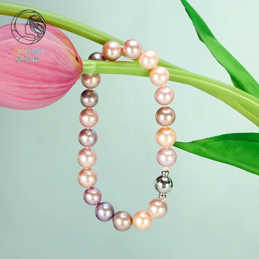 【奥萝拉珠宝】爱迪生 淡水珍珠 手链 8-9MM微瑕  渐变 #SL044