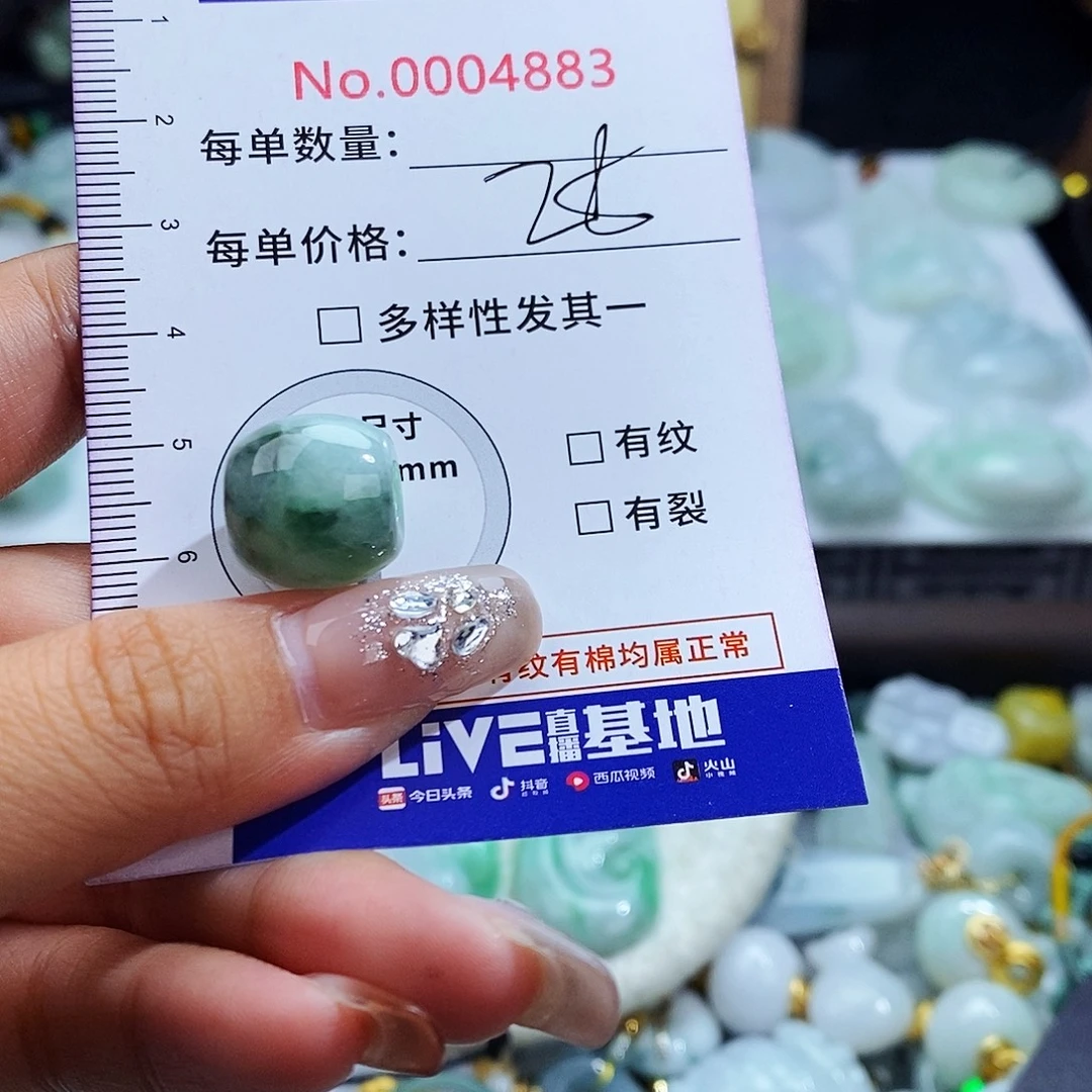 翡翠未镶嵌毛衣链4883