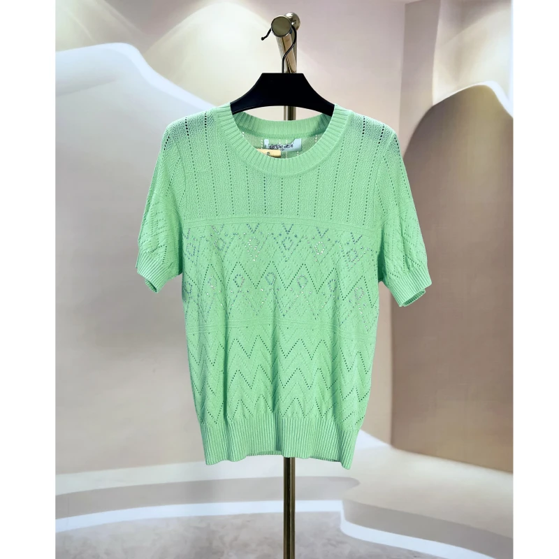 春夏新款时尚百搭针织宽松台湾装上衣 赫2762A