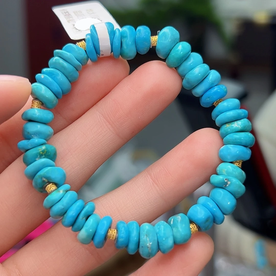 绿松石珠宝奇石18K金镶嵌