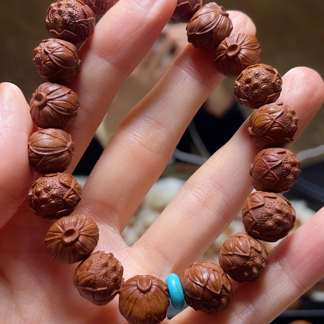 橄榄核手串/手链龙纹桃核 莲花