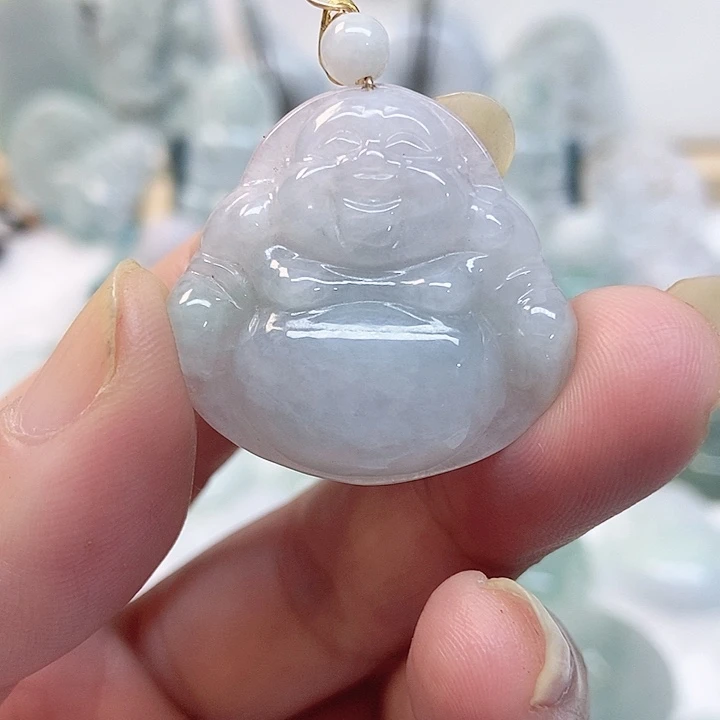 翡翠未镶嵌颈饰佛公