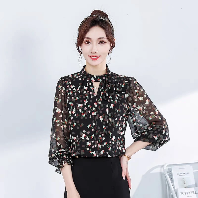 【HX460】时尚减龄气质收腰休闲百搭上衣小衫