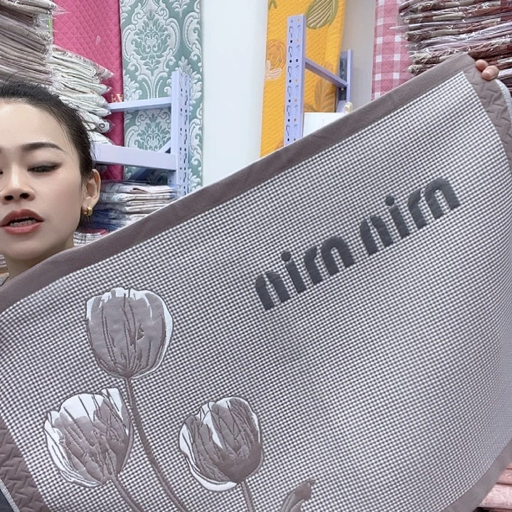 棉咖色郁金香纯棉