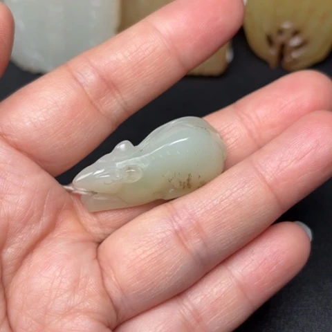 和田玉挂件未镶嵌喜***玉