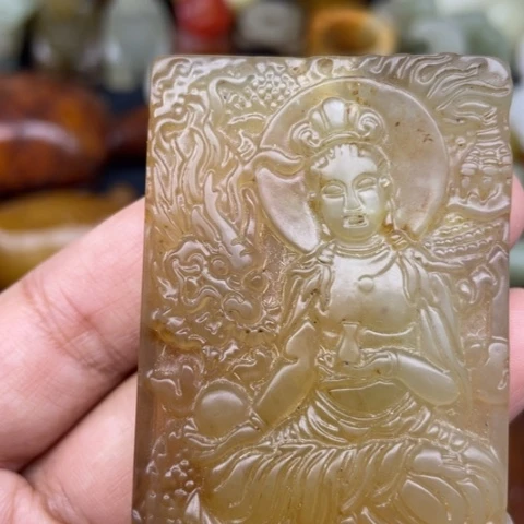 和田玉未镶嵌颈饰71