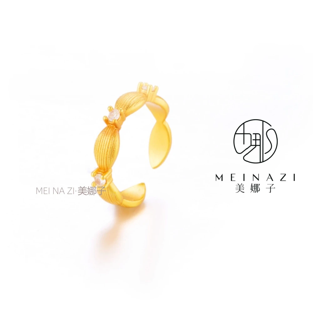 MEINAHUI/拉丝米字戒指J0083-0060