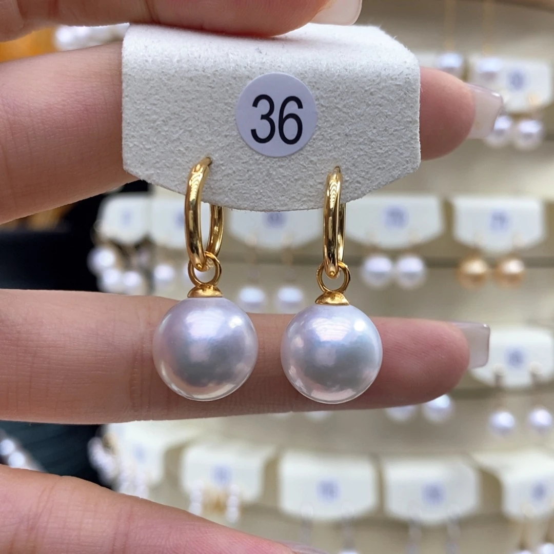 淡水珍珠耳饰银S925镶嵌