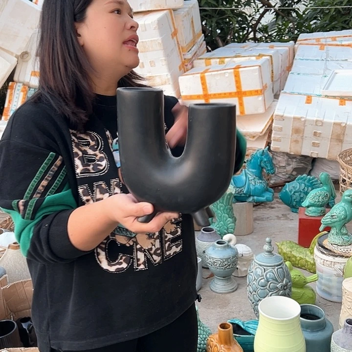 摆件平****头高度22厘米口径6.5厘米微瑕捡漏