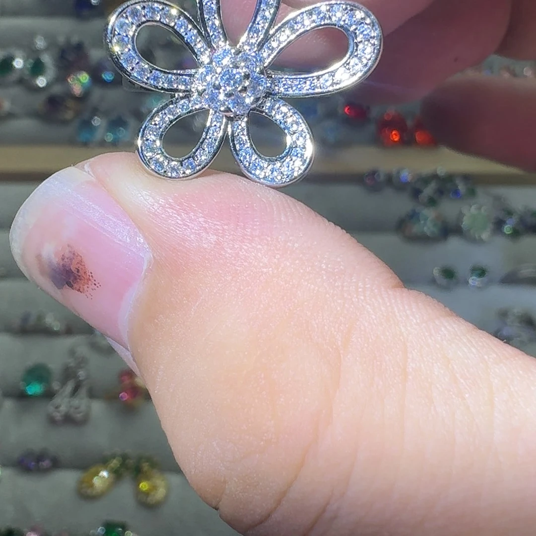 托帕石戒指银S925镶嵌