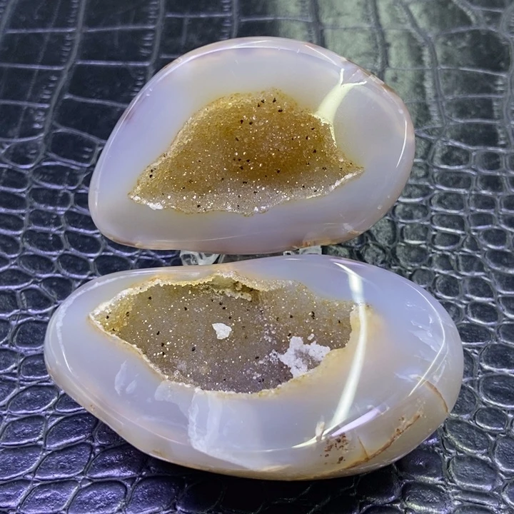 水晶珠宝半成品未镶嵌奇石小金盆