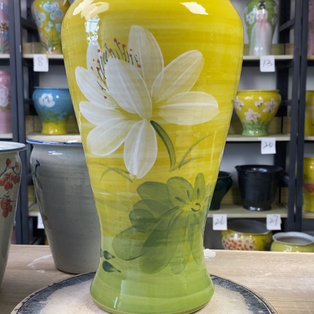 景德镇手工手绘陶瓷花盆