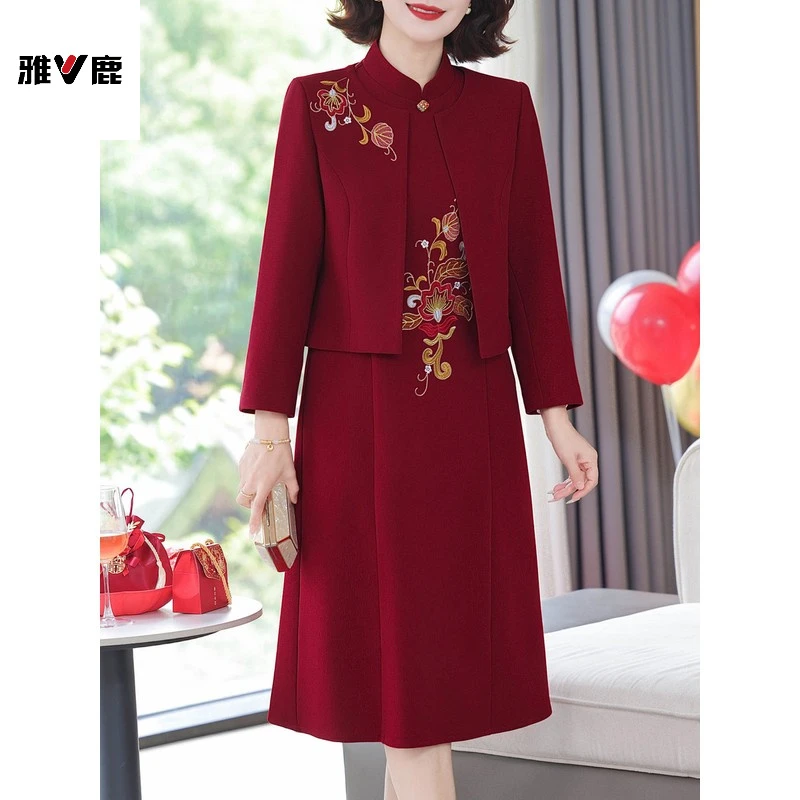 雅鹿【宋轶品牌代言】优选妈妈礼服高贵中老年女装婚宴装