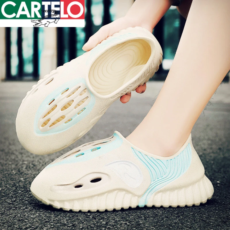 卡帝乐鳄鱼沙滩鞋男款凉鞋2025夏季新款透气厚底轻便凉拖男士拖鞋